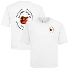 Baltimore Orioles Levelwear Signet Oversized Luxe Signature Knit T-Shirt - White T-shirts