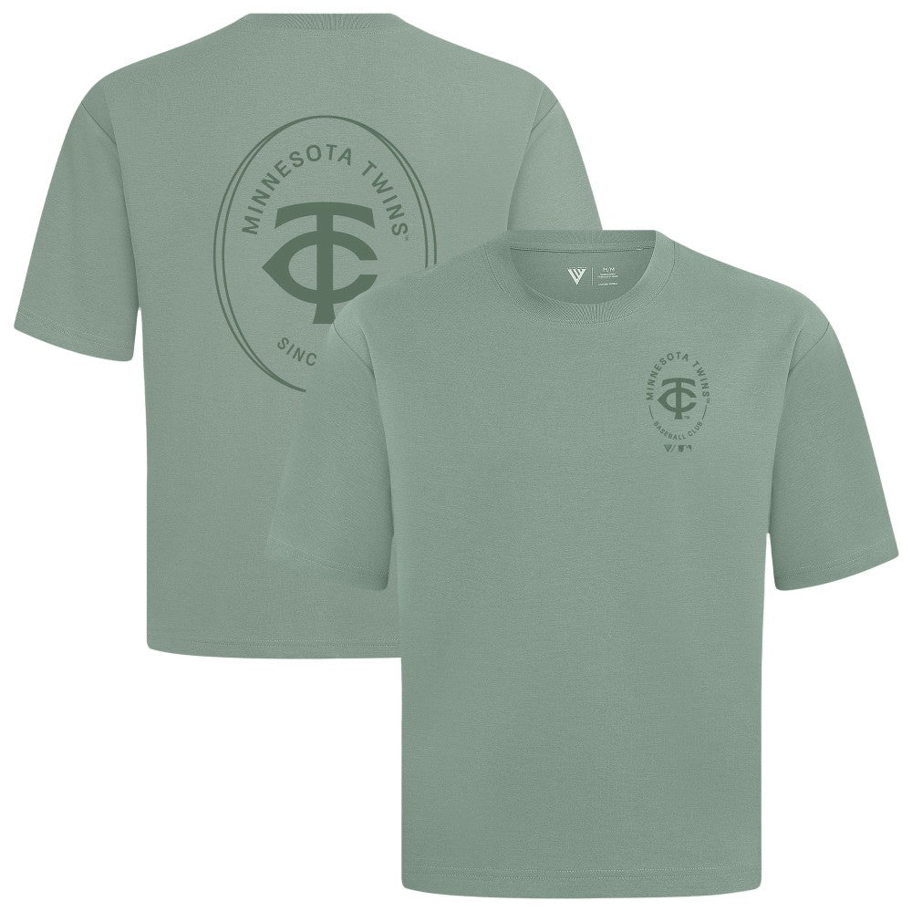 Minnesota Twins Levelwear Register Oversized Luxe Signature Knit T-Shirt - Green T-shirts