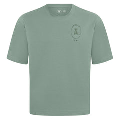 Los Angeles Angels Levelwear Register Oversized Luxe Signature Knit T-Shirt - Green T-shirts