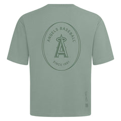 Los Angeles Angels Levelwear Register Oversized Luxe Signature Knit T-Shirt - Green T-shirts