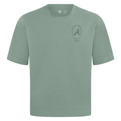 Atlanta Braves Levelwear Register Oversized Luxe Signature Knit T-Shirt - Green T-shirts