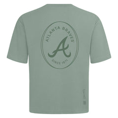 Atlanta Braves Levelwear Register Oversized Luxe Signature Knit T-Shirt - Green T-shirts