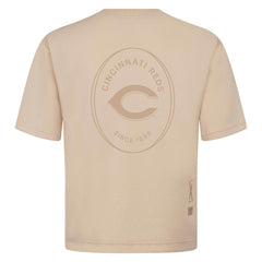 Cincinnati Reds Levelwear Register Oversized Luxe Signature Knit T-Shirt - Khaki T-shirts