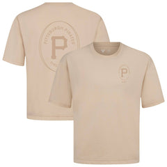 Pittsburgh Pirates Levelwear Register Oversized Luxe Signature Knit T-Shirt - Khaki T-shirts