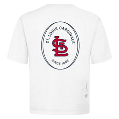St. Louis Cardinals Levelwear Register Oversized Luxe Signature Knit T-Shirt - White T-shirts