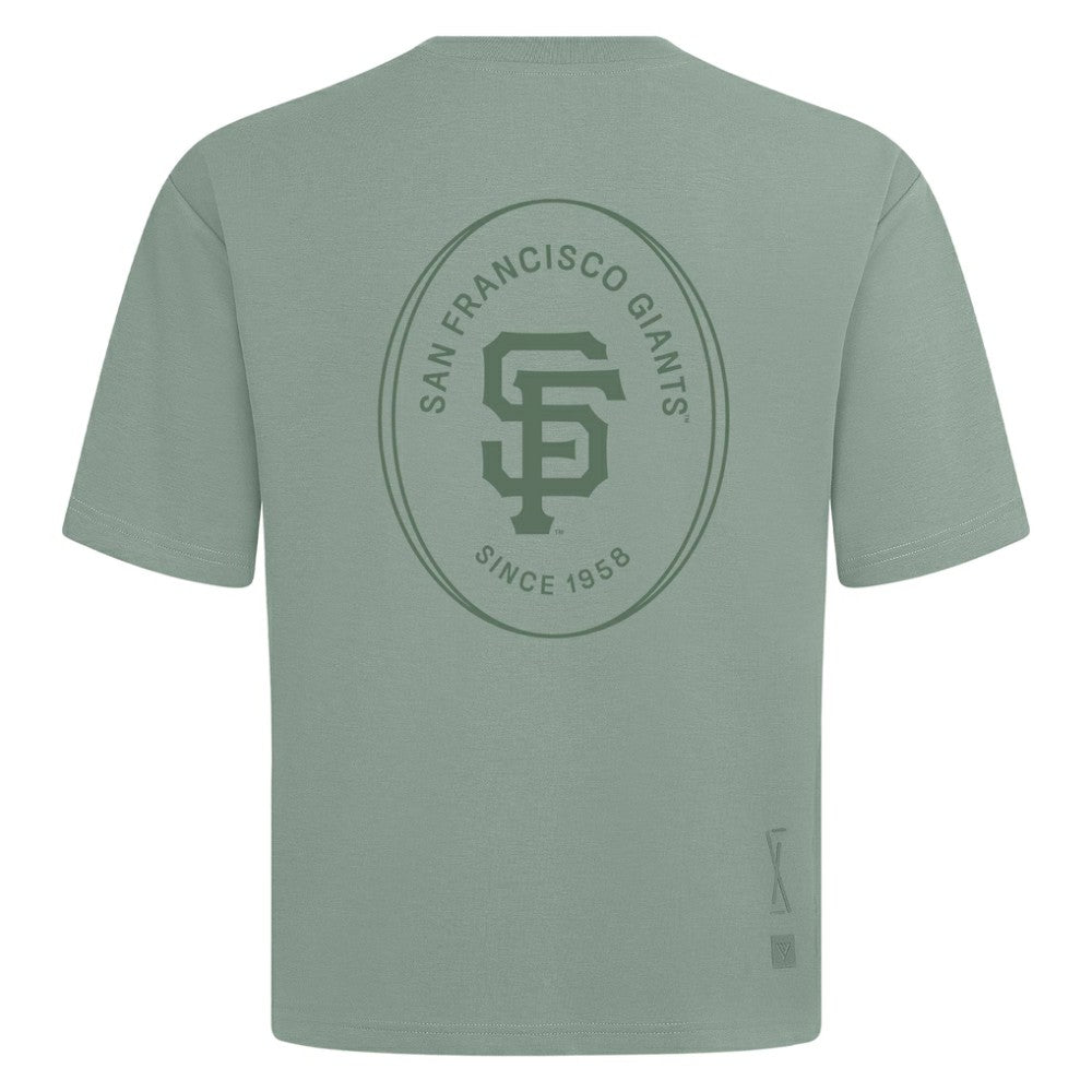 San Francisco Giants Levelwear Register Oversized Luxe Signature Knit T-Shirt - Green T-shirts