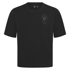 San Francisco Giants Levelwear Register Oversized Luxe Signature Knit T-Shirt - Black T-shirts