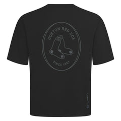 Boston Red Sox Levelwear Register Oversized Luxe Signature Knit T-Shirt - Black T-shirts