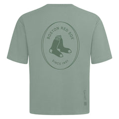 Boston Red Sox Levelwear Register Oversized Luxe Signature Knit T-Shirt - Green T-shirts