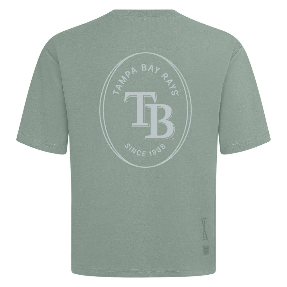 Tampa Bay Rays Levelwear Register Oversized Luxe Signature Knit T-Shirt - Green T-shirts