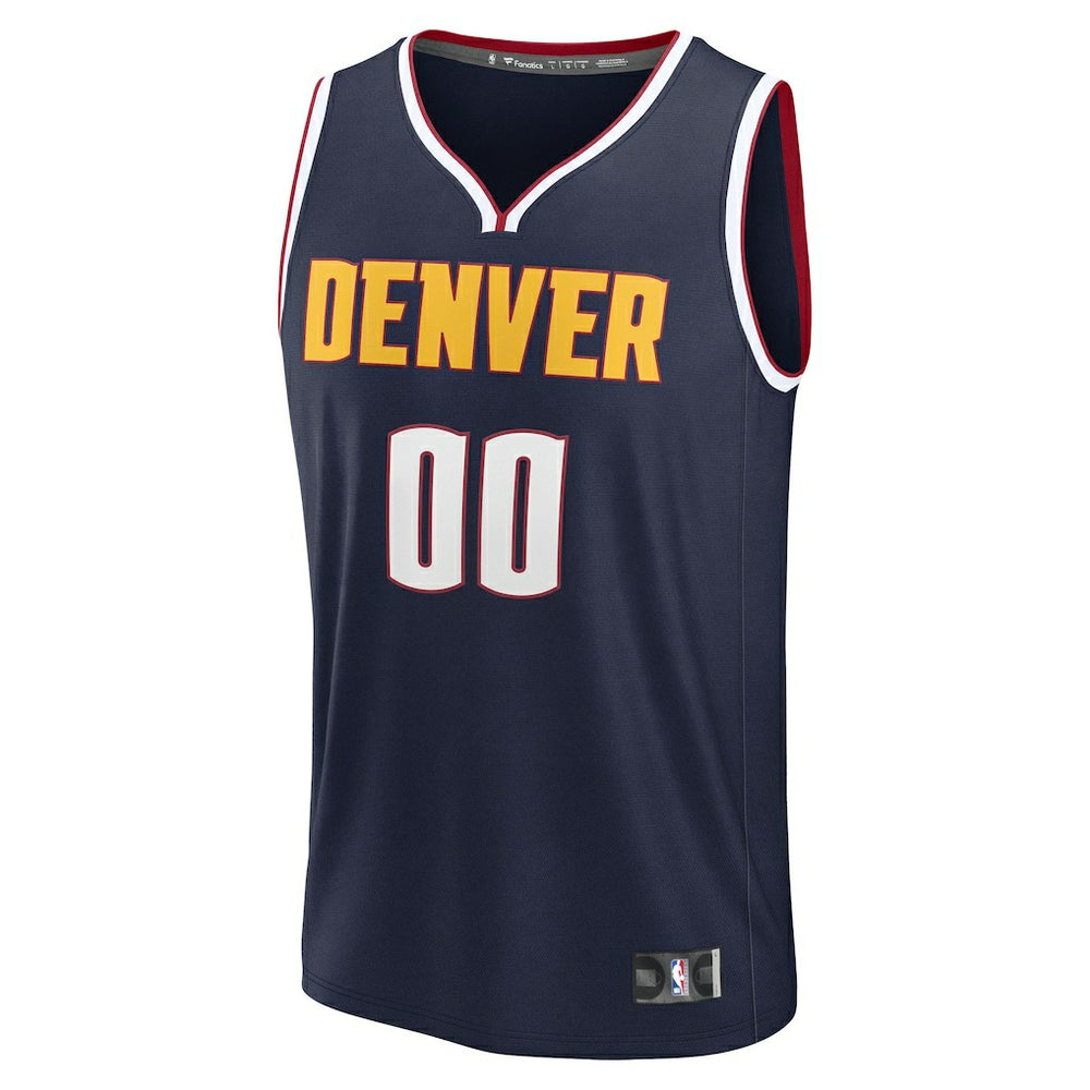 Denver Nuggets Youth Fast Break Custom Replica Jersey Navy Icon Edition