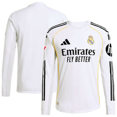 Real Madrid 2025/26 Home Long Sleeve Jersey White