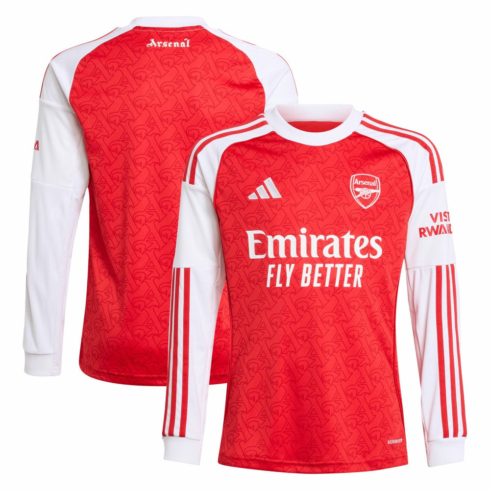 Arsenal Youth 2025/26 Home Replica Long Sleeve Jersey Red