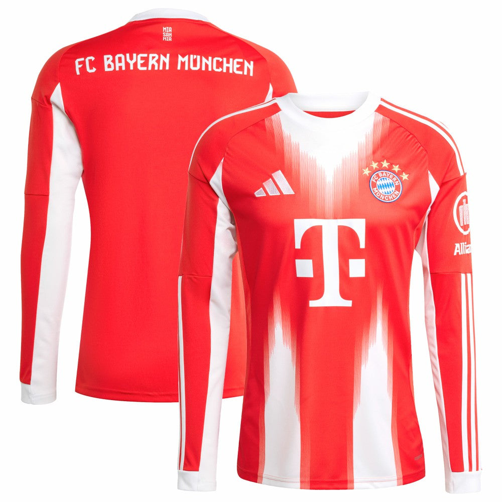 Bayern Munich 2025/26 Home Replica Long Sleeve Jersey Red