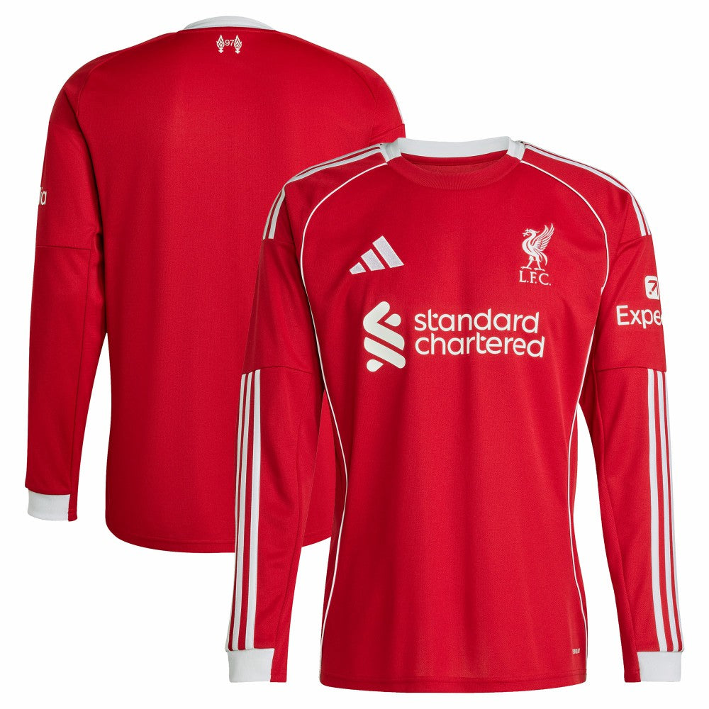 Liverpool 2025/26 Home Replica Long Sleeve Jersey Red
