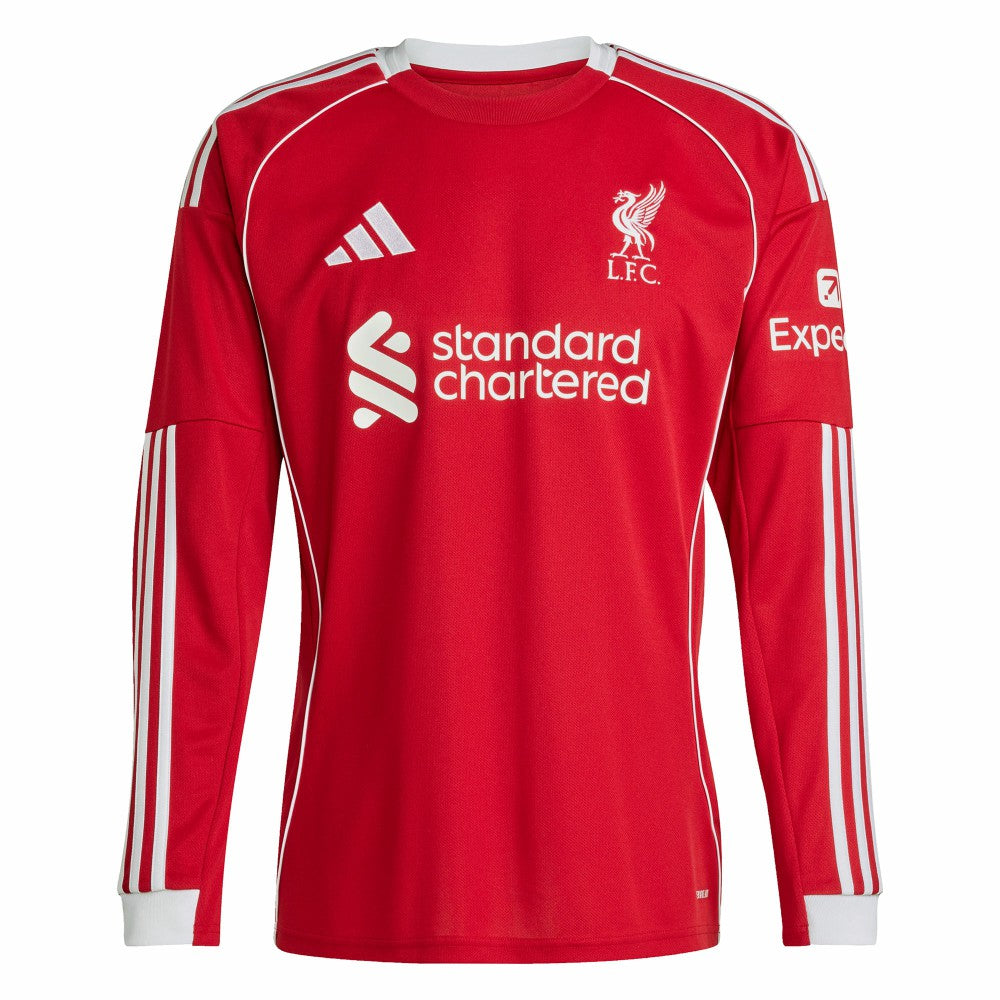 Liverpool 2025/26 Home Replica Long Sleeve Jersey Red