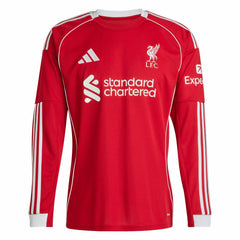 Liverpool 2025/26 Home Replica Long Sleeve Jersey Red