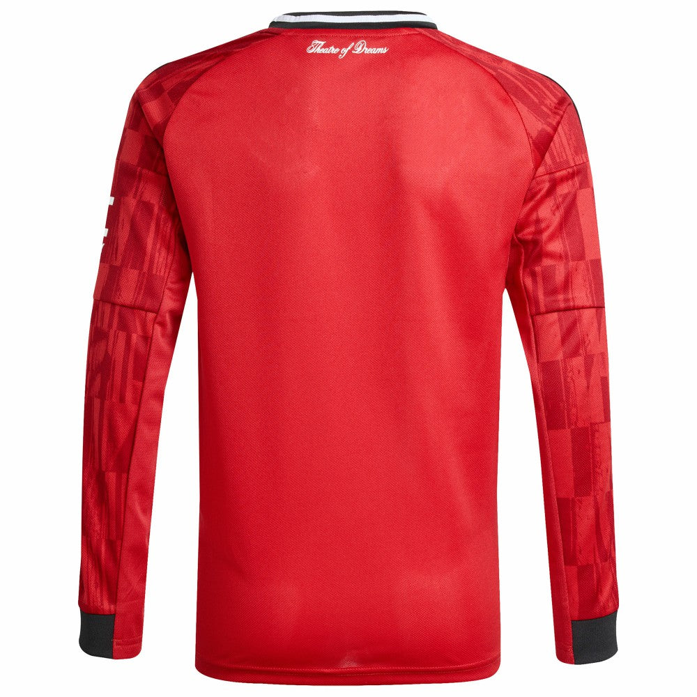 Manchester United Youth Home 2025/26 Replica Long Sleeve Jersey Red