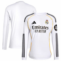 Real Madrid 2025/26 Home Replica Long Sleeve Jersey White shop
