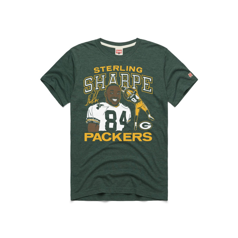 Sterling Sharpe Green Bay Packers Homage Unisex HOF Player Graphic Tri-Blend T-Shirt Green