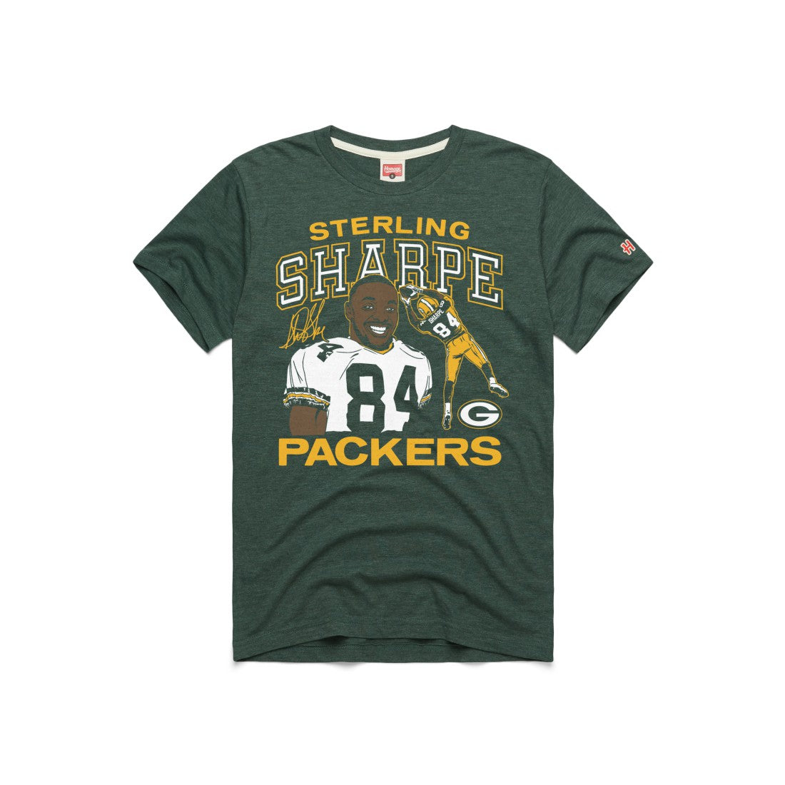 Sterling Sharpe Green Bay Packers Homage Unisex HOF Player Graphic Tri-Blend T-Shirt Green
