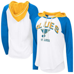 NHL St. Louis Blues G-III 4Her by Carl Banks Women's MVP Hooded Long-Sleeve T-Shirt - White