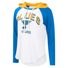 NHL St. Louis Blues G-III 4Her by Carl Banks Women's MVP Hooded Long-Sleeve T-Shirt - White