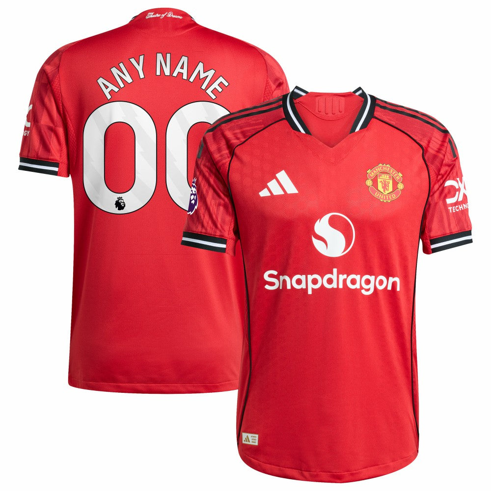 Manchester United Home 2025/26 Custom Jersey Red sale