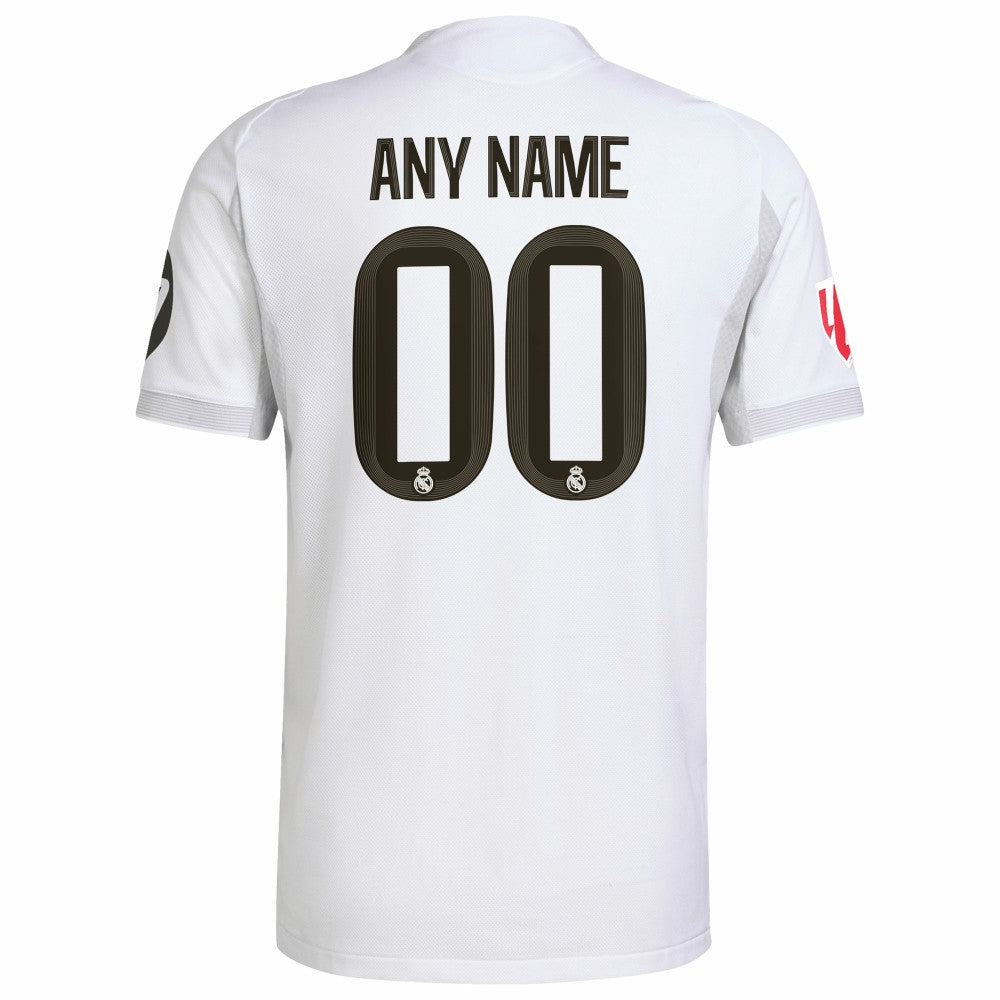 Real Madrid 2025/26 Home Custom Jersey White