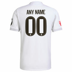 Real Madrid 2025/26 Home Custom Jersey White