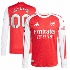 Arsenal 2025/26 Home Long Sleeve Custom Jersey Red