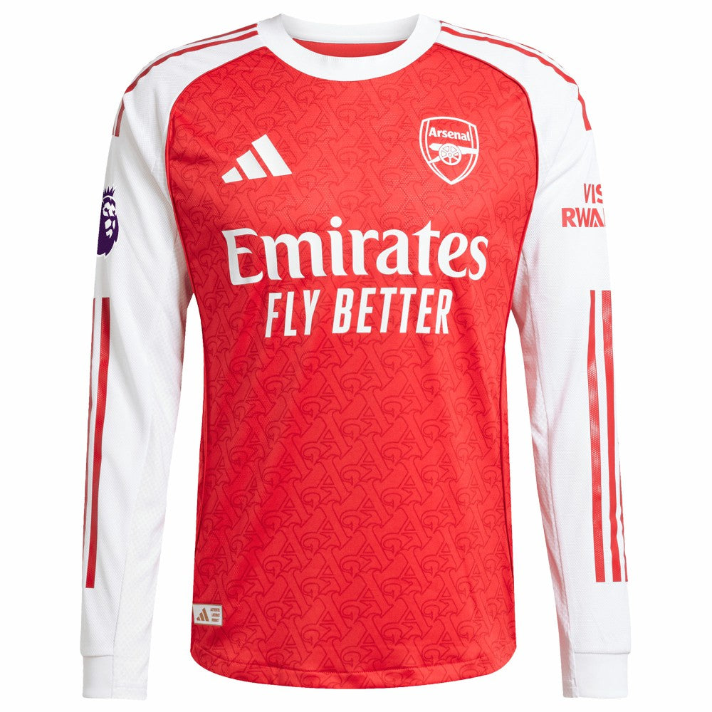 Arsenal 2025/26 Home Long Sleeve Custom Jersey Red