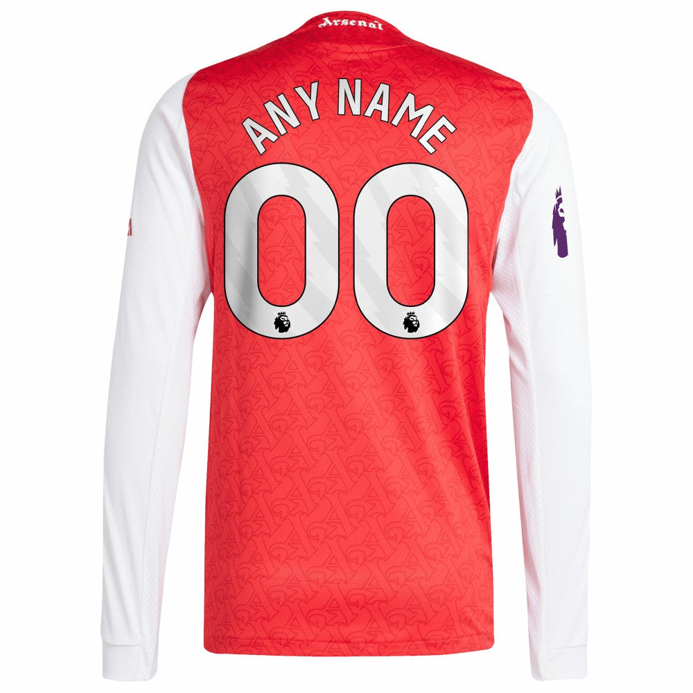 Arsenal 2025/26 Home Long Sleeve Custom Jersey Red