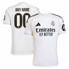 Real Madrid 2025/26 Home Replica Custom Jersey White