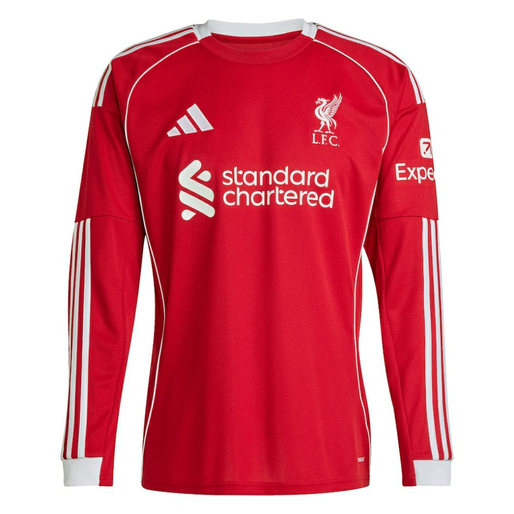 Liverpool 2025/26 Home Custom Replica Long Sleeve Jersey Red