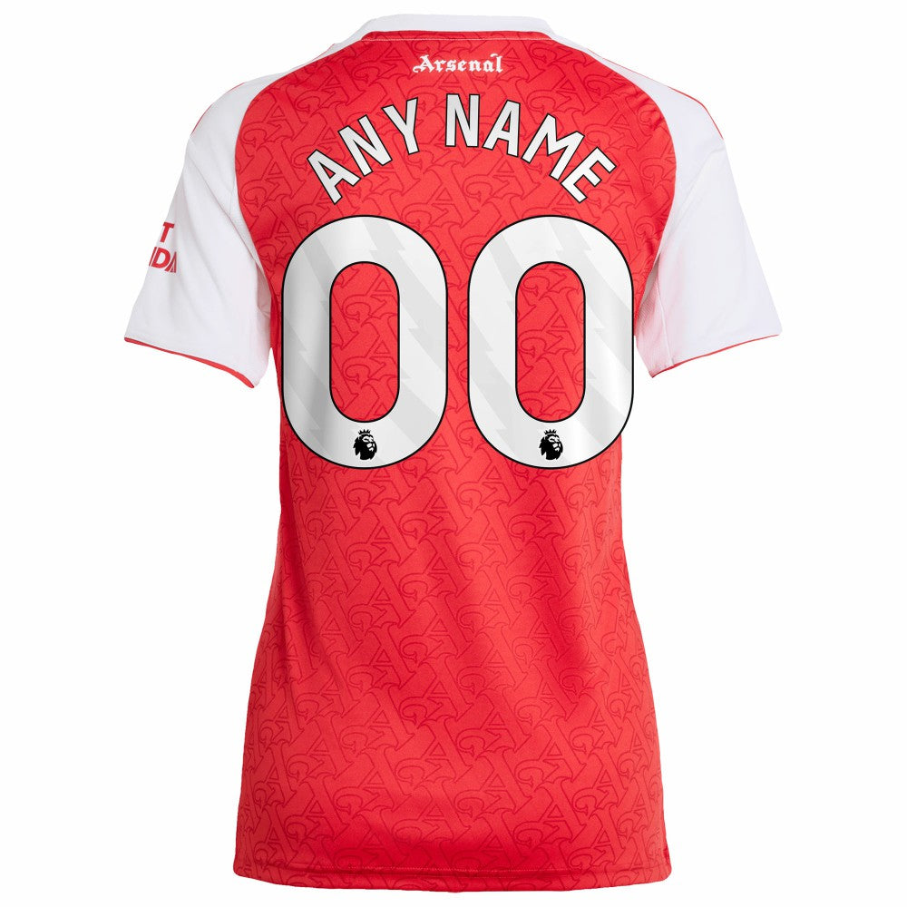 Arsenal Women's 2025/26 Home Replica Custom Jersey Red