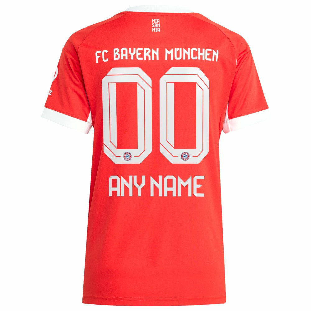 Bayern Munich Women's 2025/26 Home Replica Custom Jersey Red
