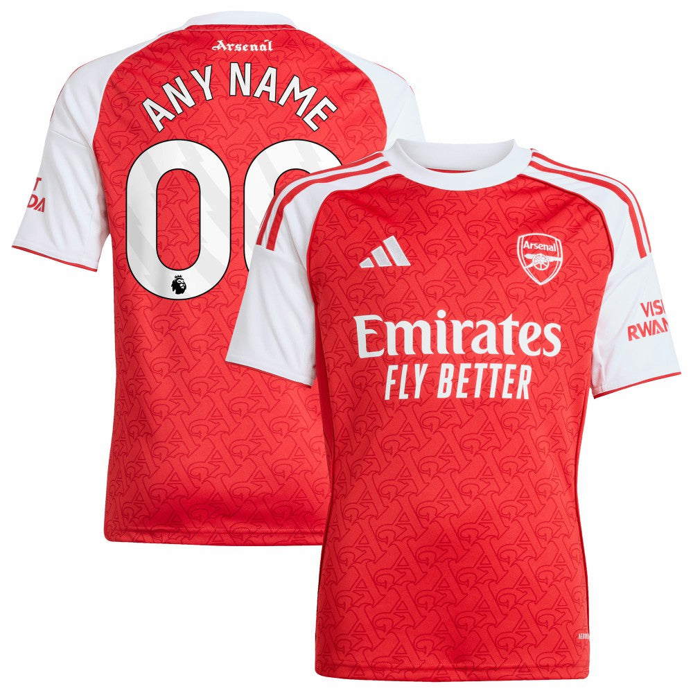 Arsenal Youth 2025/26 Home Replica Custom Jersey Red