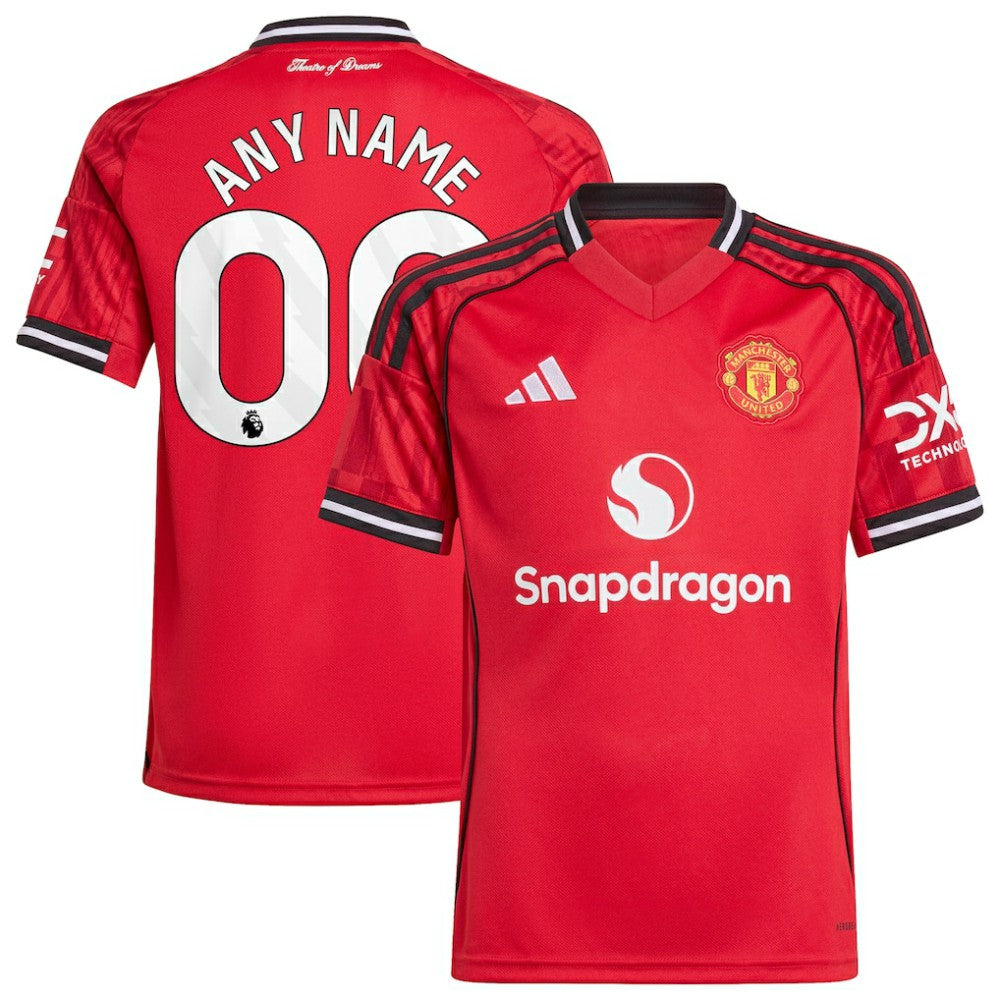 Manchester United Youth Home 2025/26 Custom Replica Jersey Red sale