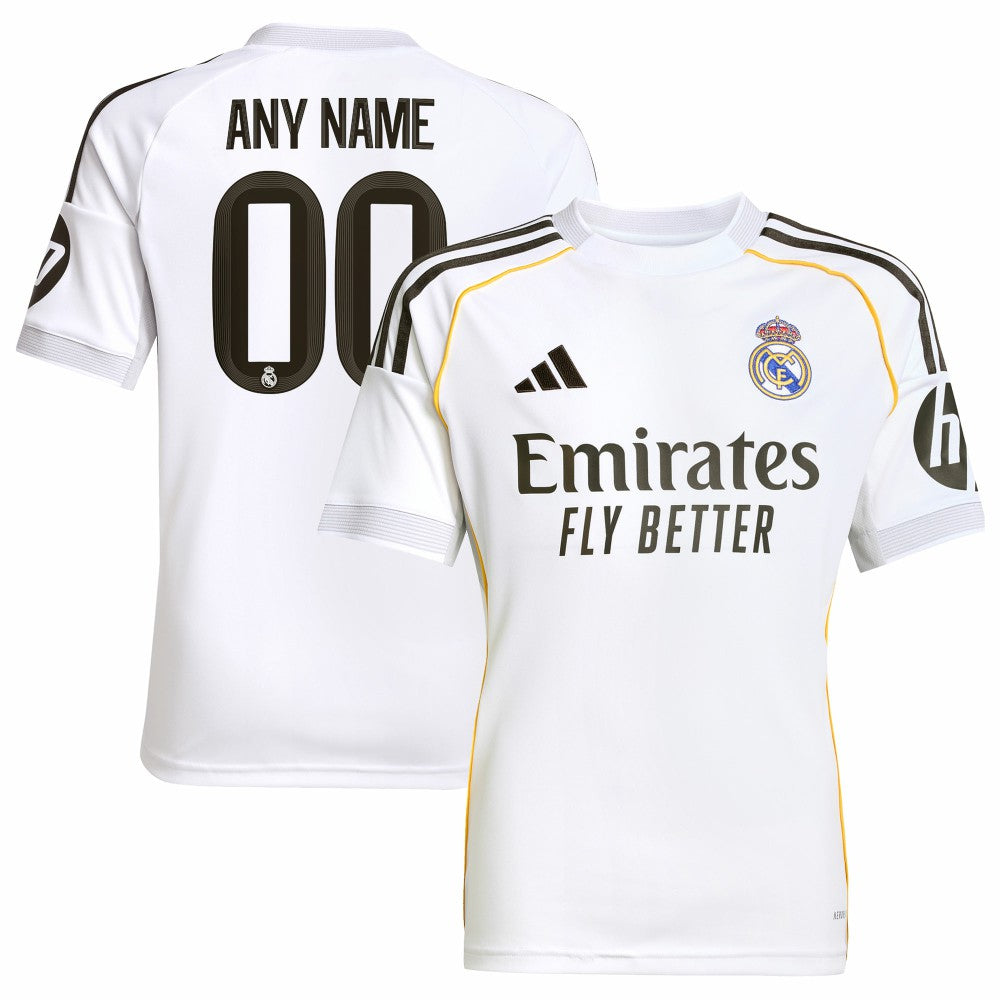 Real Madrid Youth 2025/26 Home Replica Custom Jersey White