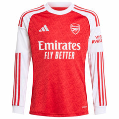 Arsenal Youth 2025/26 Home Replica Long Sleeve Custom Jersey Red