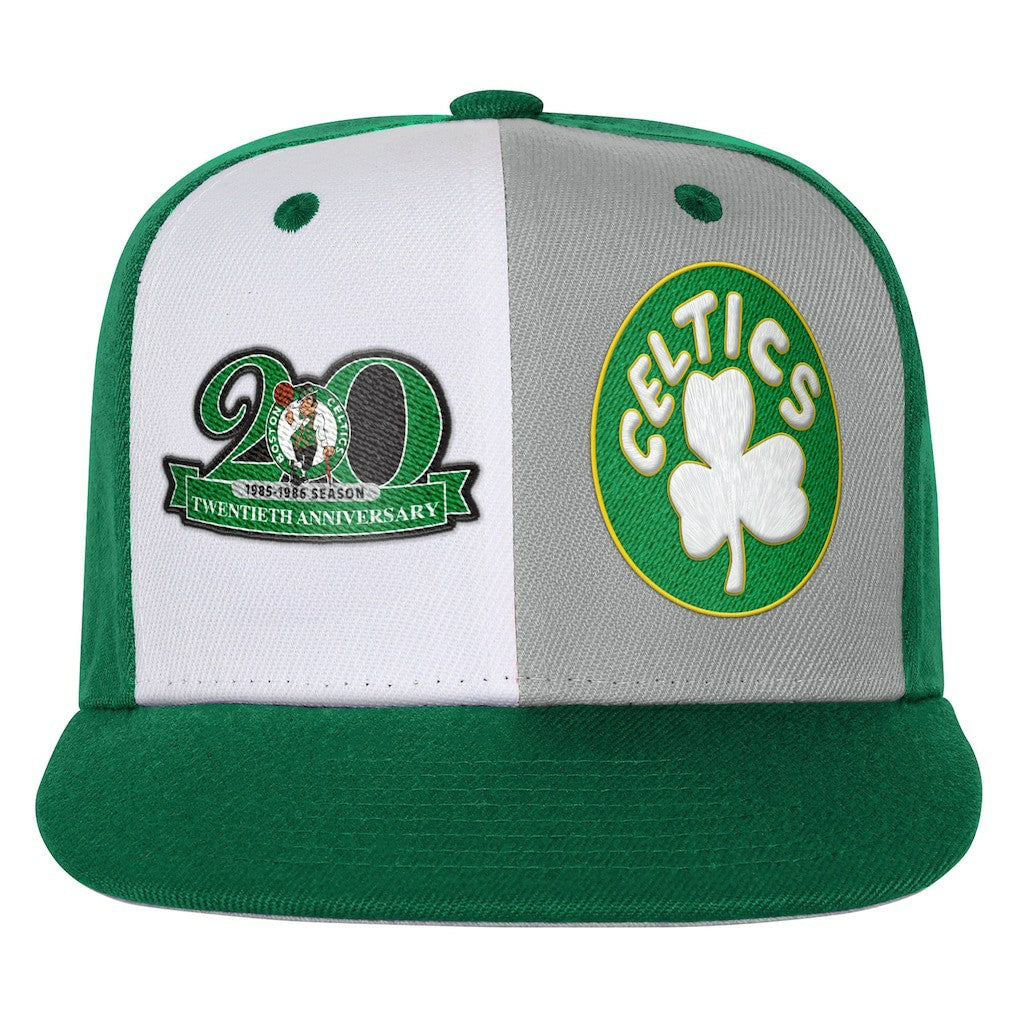 Boston Celtics Youth Anniversary Duo Front Snapback Hat Kelly Green