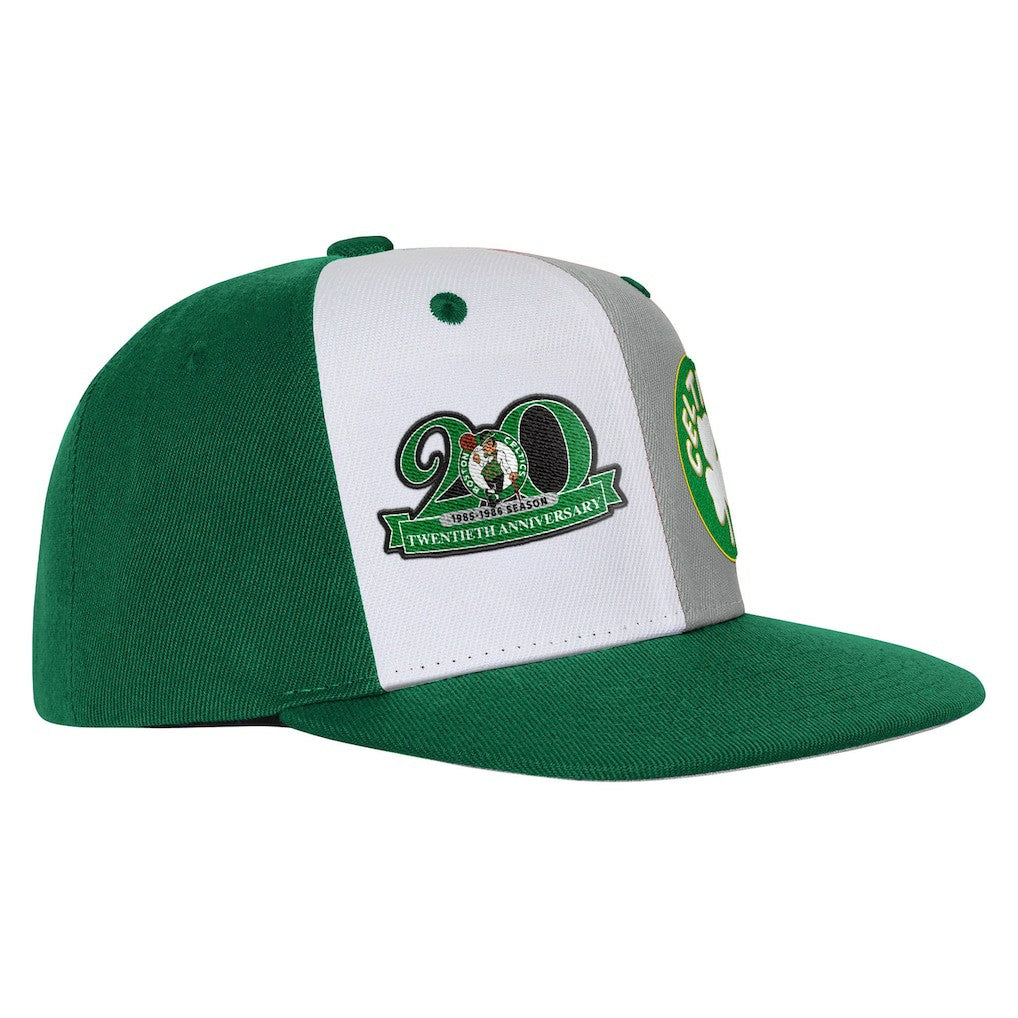 Boston Celtics Youth Anniversary Duo Front Snapback Hat Kelly Green