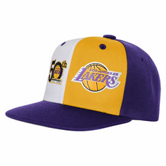Los Angeles Lakers Youth 50th Anniversary Duo Front Snapback Hat Purple