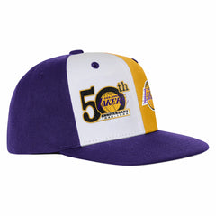 Los Angeles Lakers Youth 50th Anniversary Duo Front Snapback Hat Purple