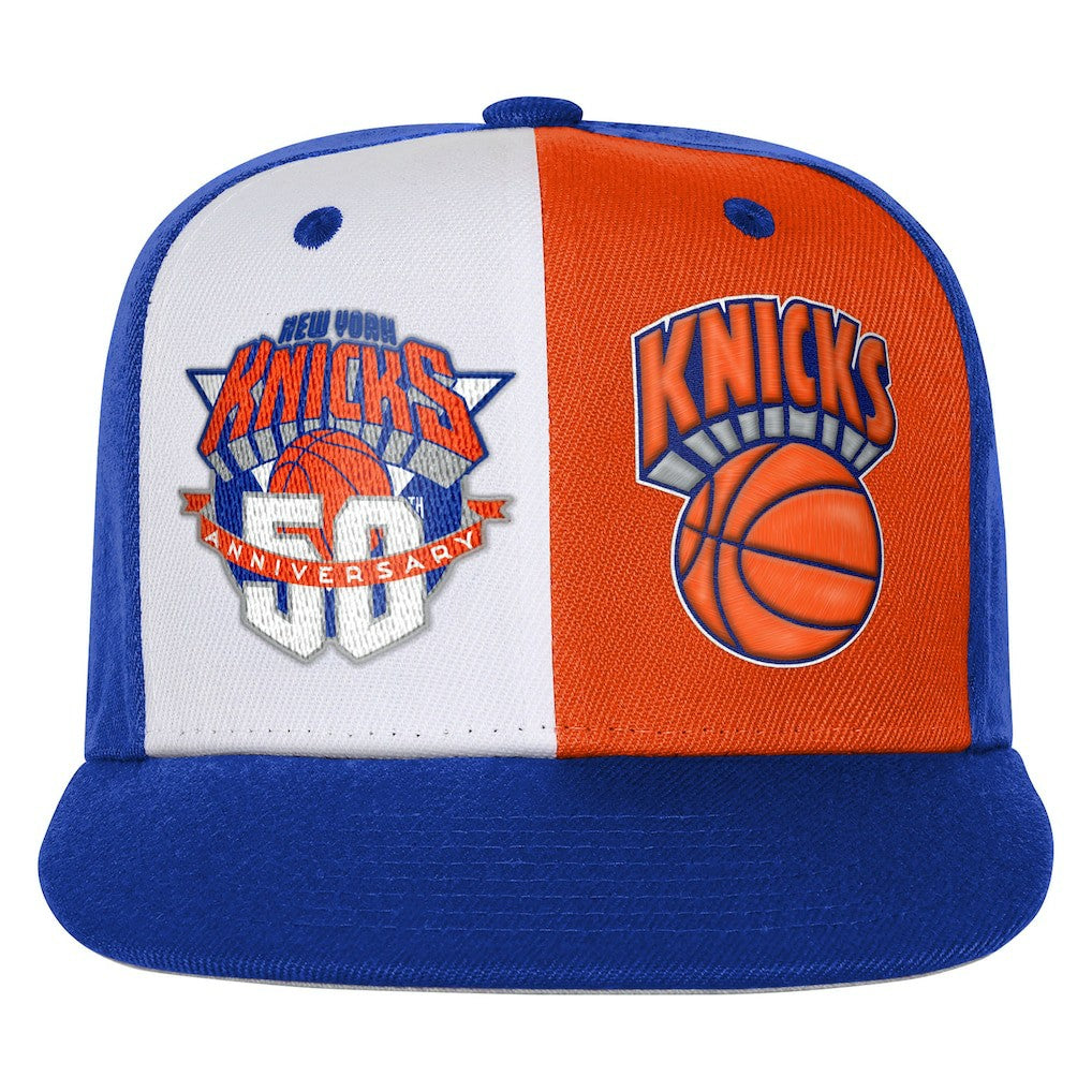 New York Knicks Youth 50th Anniversary Duo Front Snapback Hat Blue
