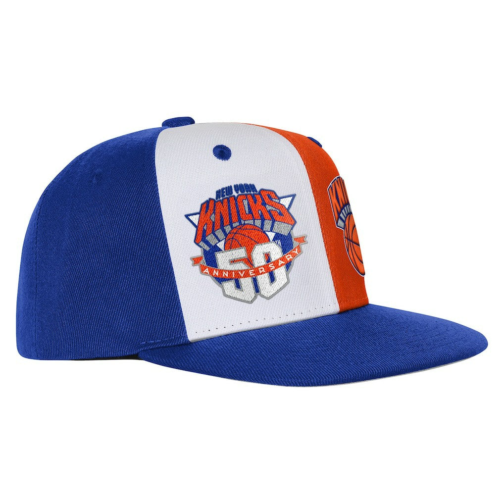 New York Knicks Youth 50th Anniversary Duo Front Snapback Hat Blue
