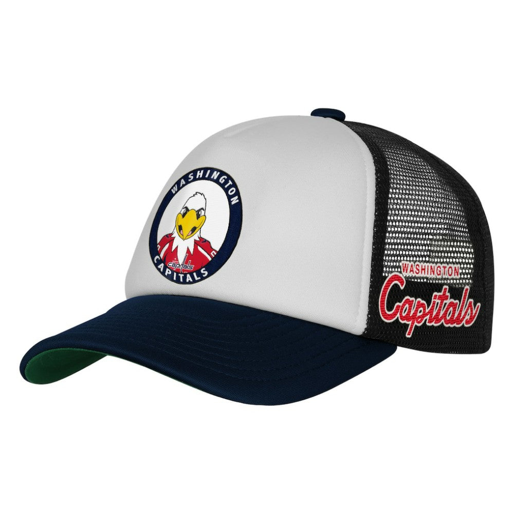 NHL Washington Capitals Mitchell & Ness Youth Mascot Adjustable Trucker Hat - White
