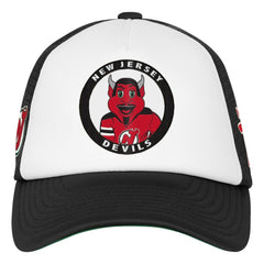 NHL New Jersey Devils Mitchell & Ness Youth Mascot Adjustable Trucker Hat - White