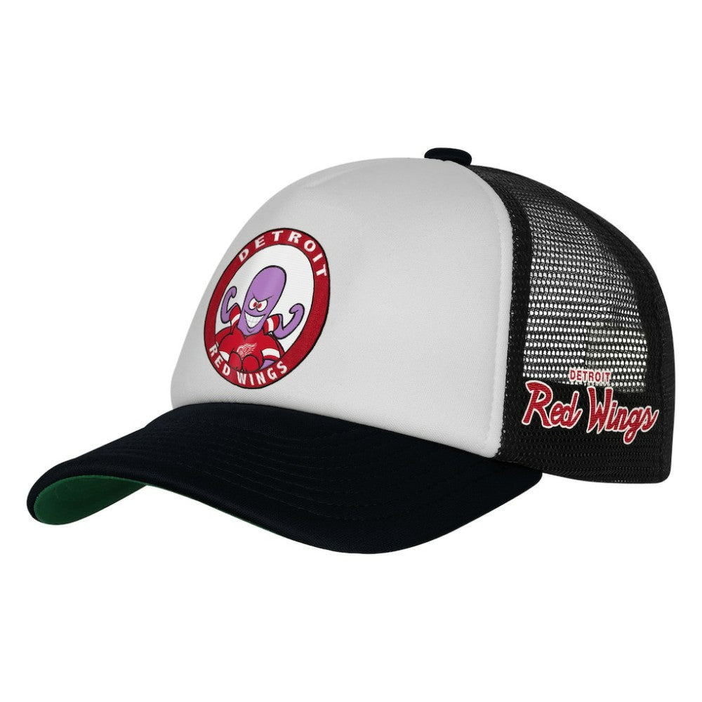 NHL Detroit Red Wings Mitchell & Ness Youth Mascot Adjustable Trucker Hat - White